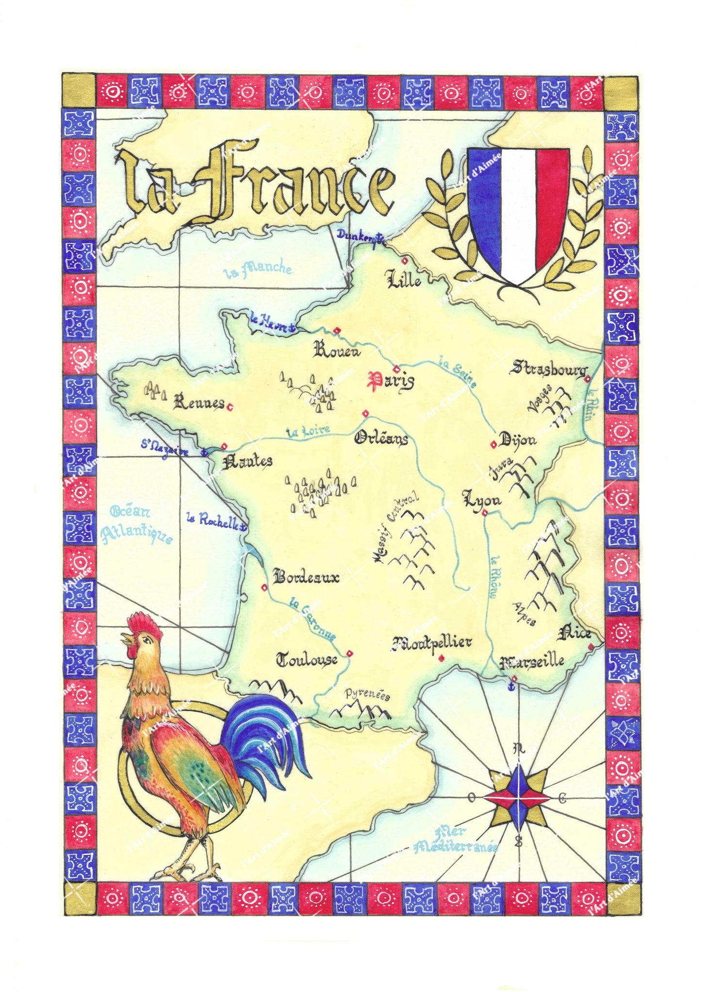 Carte de France - Impression