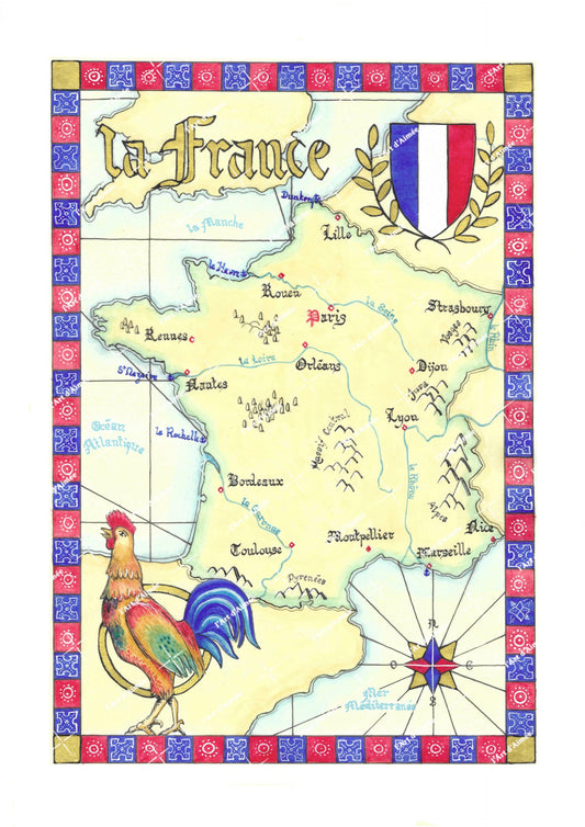 Carte de France - Impression