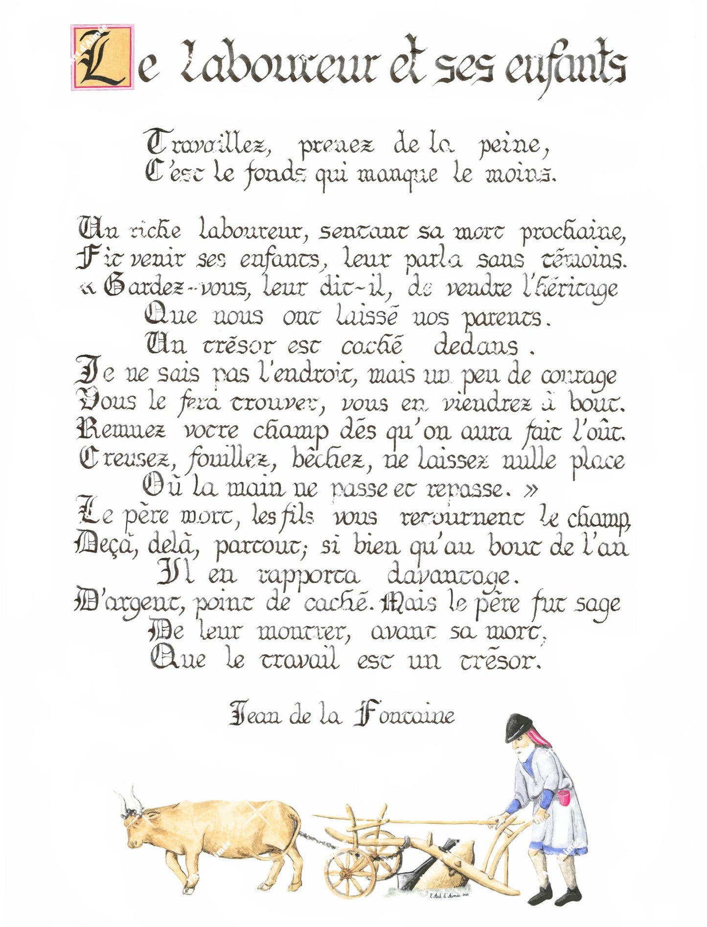 Le Laboureur et ses Enfants - Impression